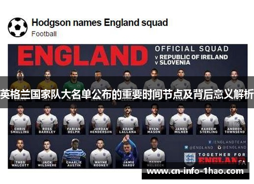 英格兰国家队大名单公布的重要时间节点及背后意义解析